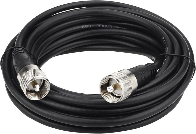 Ullnosoo RG8x Coaxial Cable, 25ft CB Radio Antenna Coax Cable UHF PL259 Male to Male Low Loss CB 50 Ohm for HAM Radio, Antenna Analyzer, Dummy Load, SWR Meter - Image 1